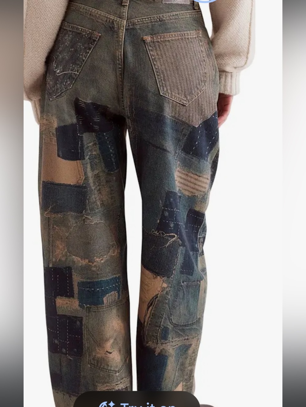 Free People High-Rise Patchwork Jeans NWT - Picture 4 of 5